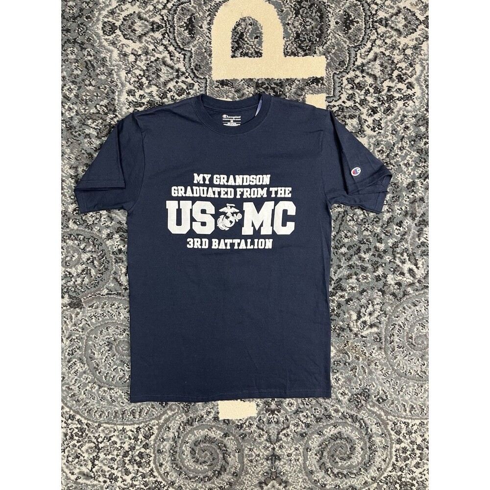 Brand New Marine Corps Mens Shirt Medium Navy blue champion Brand battalion L/S
